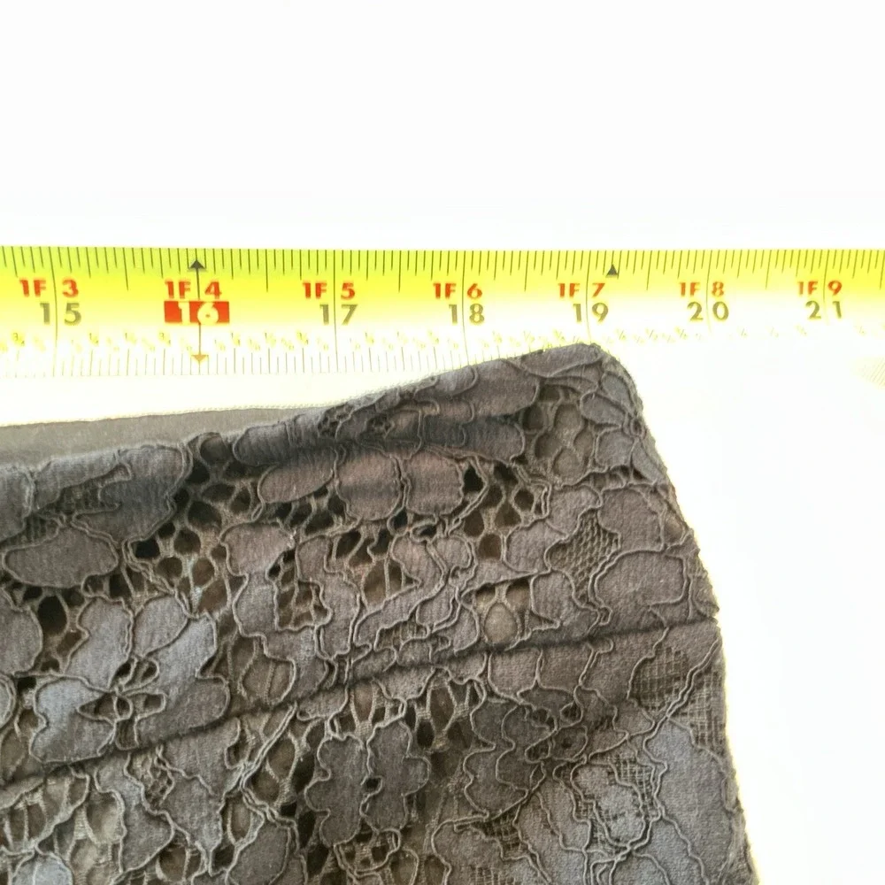 Talbots Lace Scalloped Hem Ankle Pants Womens 16 Black High Rise Straight 38x27 - Picture 6 of 11